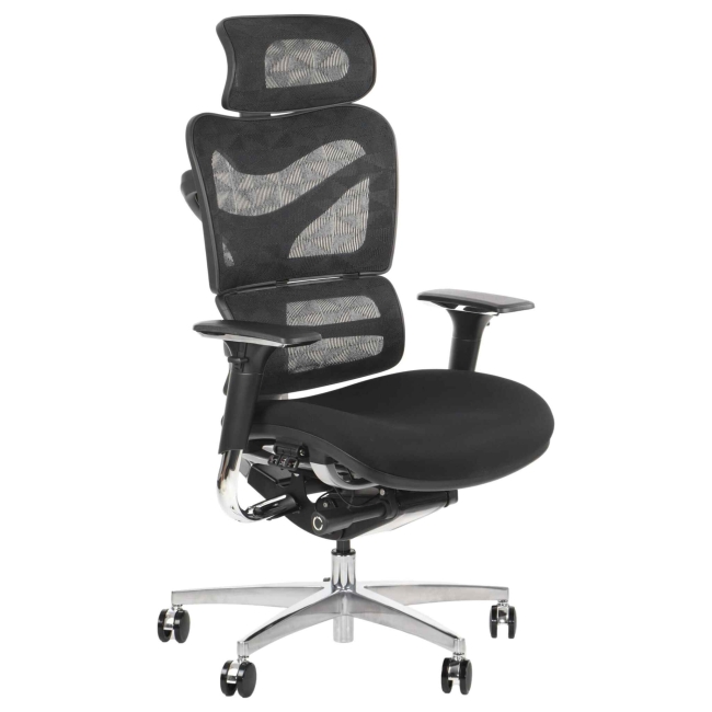 Fotel Obrotowy ERGONEW S72 siedzisko materiałowe