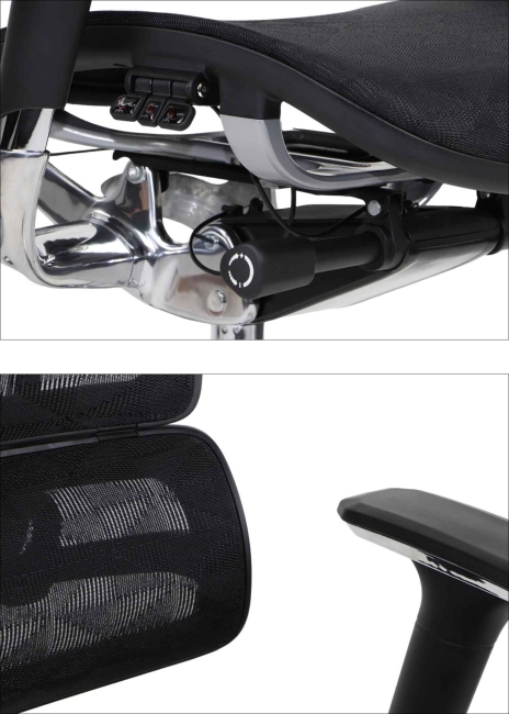 Fotel Obrotowy ERGONEW S82 siedzisko siatkowe