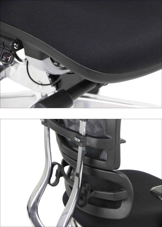 Fotel Obrotowy ERGONEW S82 siedzisko materiałowe