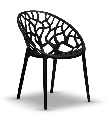 Krzesło ogrodowe LUPE czarne