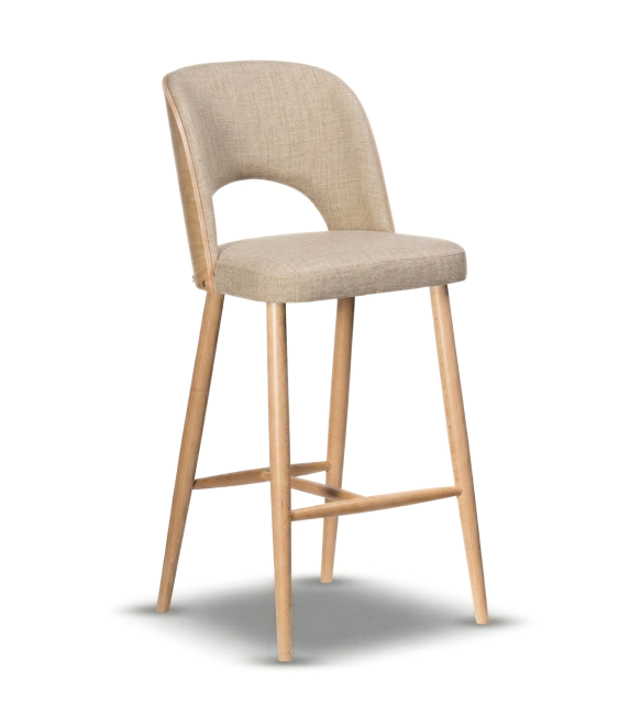 drewniane krzesło barowe japandi ZOYA-3