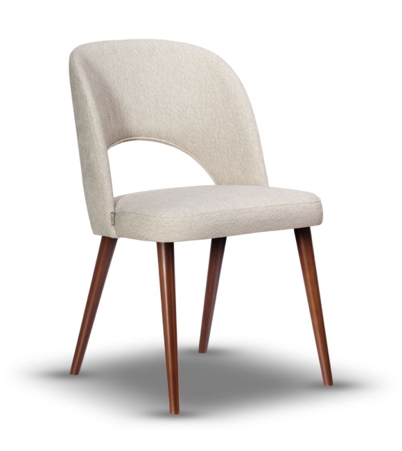 krzesło muszelka ZOYA noga drewniana