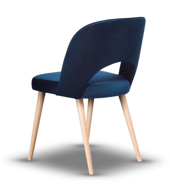 krzesło muszelka ZOYA noga drewniana