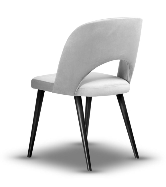 krzesło muszelka ZOYA noga drewniana