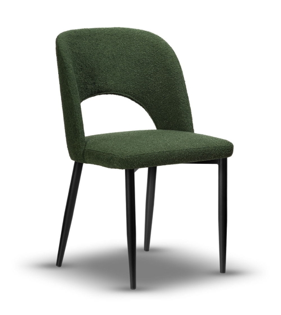 krzesło tapicerowane muszelka ZOYA noga czarna