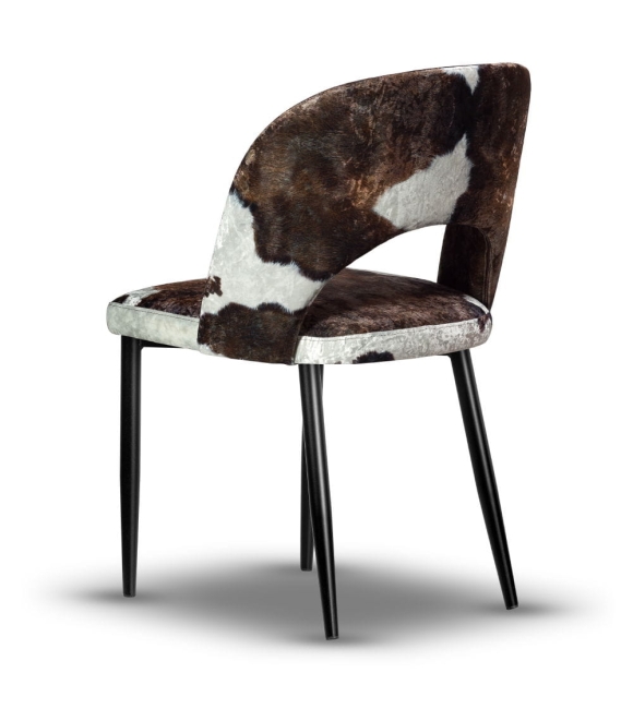 krzesło tapicerowane muszelka ZOYA noga czarna