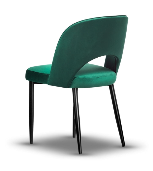 krzesło tapicerowane muszelka ZOYA noga czarna