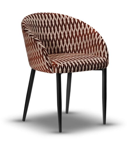 Krzesło Tapicerowane FLOW noga czarna