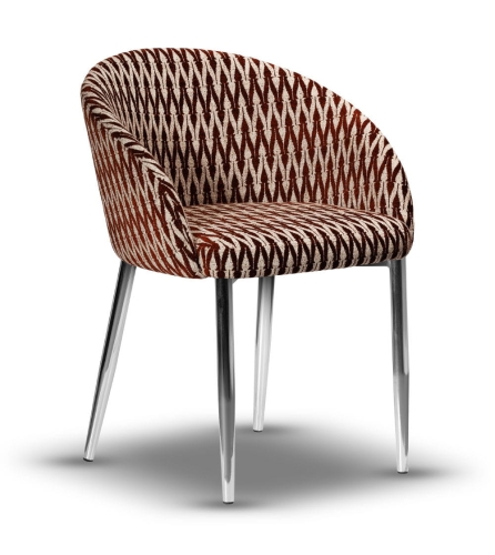 Krzesło Tapicerowane FLOW noga chrom