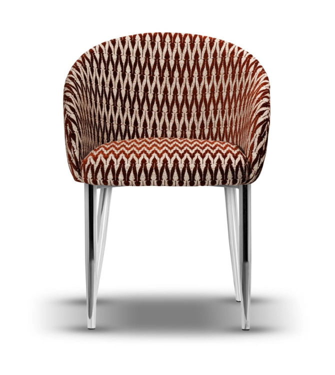 Krzesło Tapicerowane FLOW noga chrom