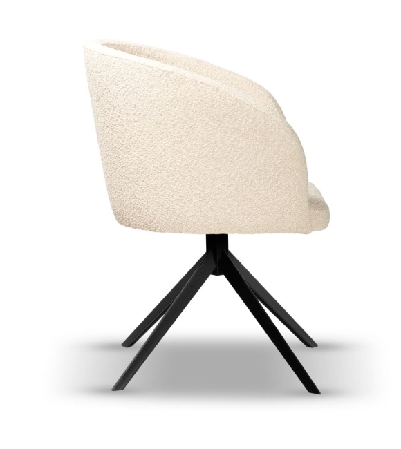 Krzesło Tapicerowane Obrotowe CARINE noga czarna slim