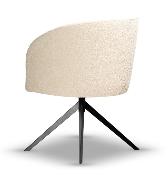 Krzesło Tapicerowane Obrotowe CARINE noga czarna slim