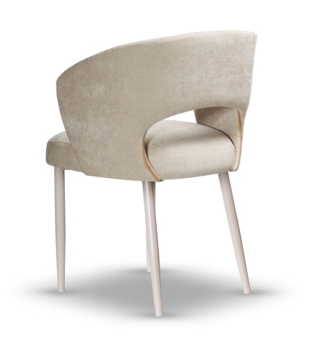 Krzesło Kubełkowe CARLO noga kaszmir