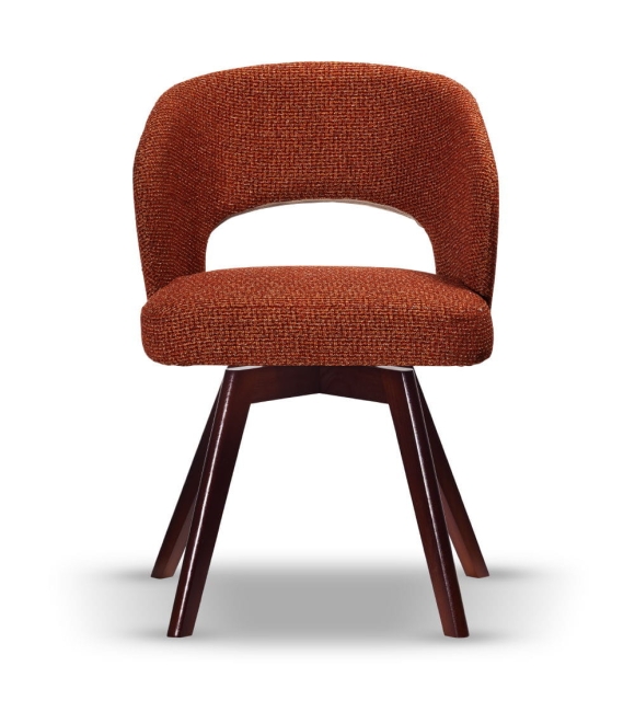 Krzesło Obrotowe Kubełkowe CARLO noga drewniana orzech