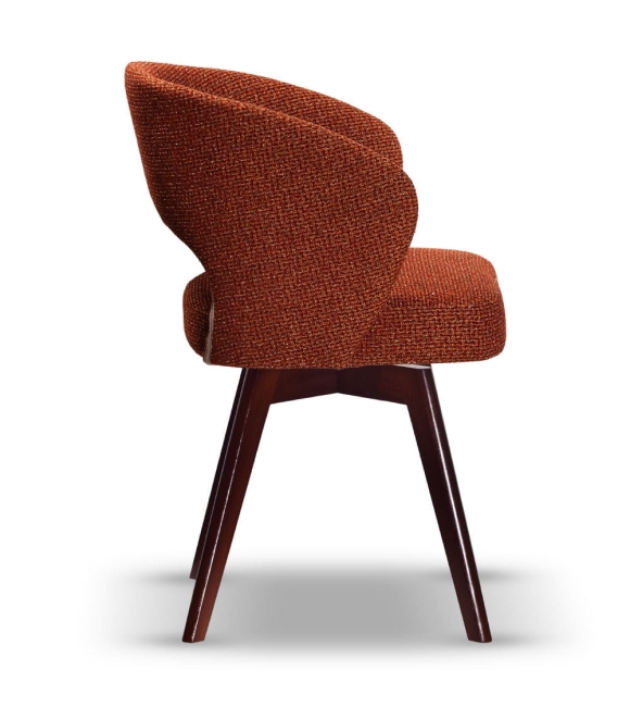 Krzesło Obrotowe Kubełkowe CARLO noga drewniana orzech