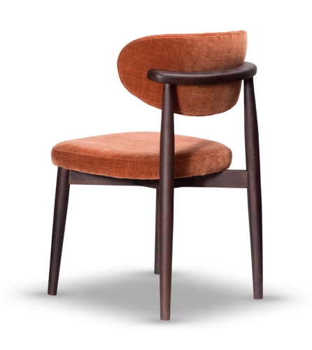 Krzesło Drewniane Tapicerowane OLLE orzech