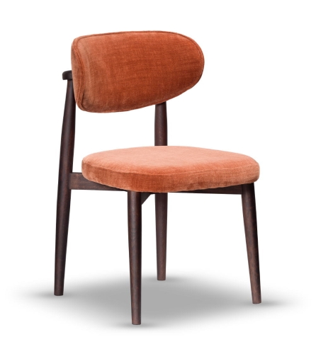 Krzesło Drewniane Tapicerowane OLLE orzech