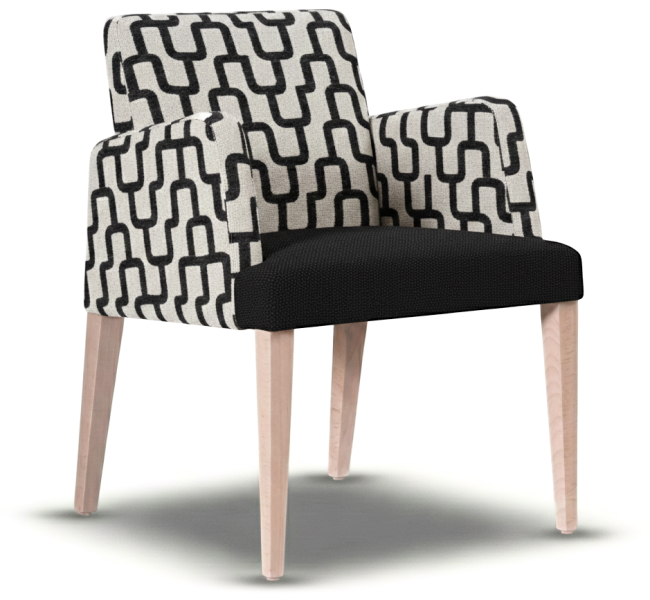 Fotel Tapicerowany MAGNUS noga drewniana