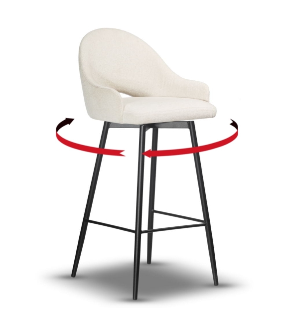 Hoker Tapicerowany Obrotowy GLORIA 75 cm