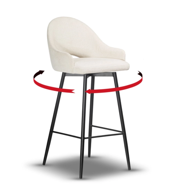 Hoker Tapicerowany Obrotowy GLORIA 75 cm