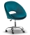 turkusowy fotel obrotowy MONTE na chromowanej podstawie