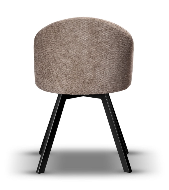 krzesło SOUL tapicerowane tkaniną do wyboru z wzornika, obrotowe siedzisko noga czarna