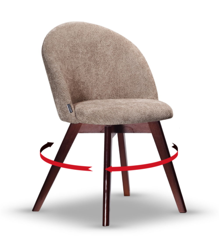 Krzesło Tapicerowane Obrotowe SOUL noga drewniana