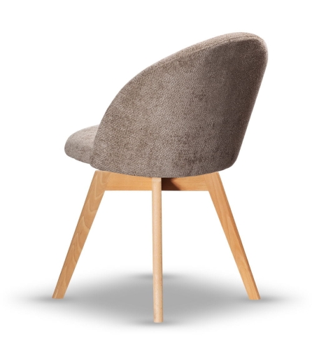 Krzesło Tapicerowane Obrotowe SOUL noga drewniana dąb