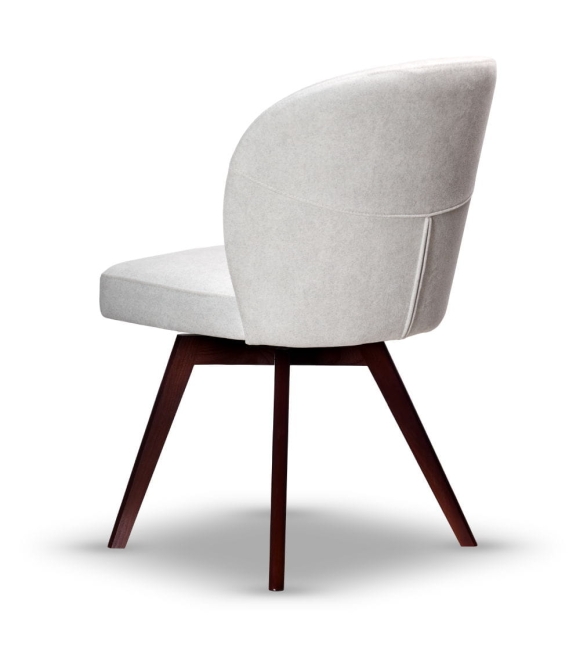 Krzesło Tapicerowane Obrotowe RIO noga drewniana orzech