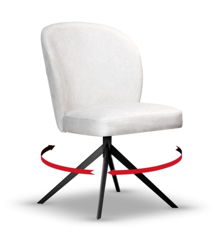 Krzesło Tapicerowane Obrotowe RIO noga slim