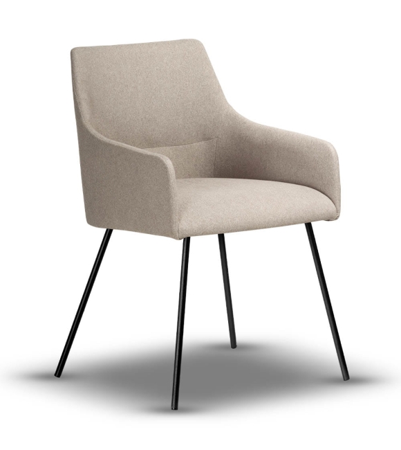 Krzesło Tapicerowane VIGO-2 z podłokietnikiem noga slim