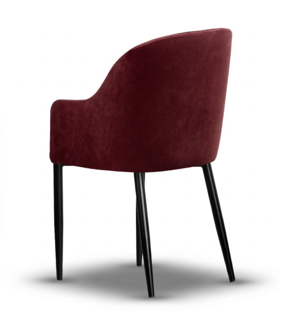 krzesło tapicerowane z podłokietnikiem AMY-2 noga czarna