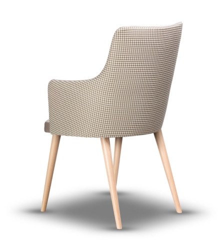 Krzesło Tapicerowane CAREN-2 noga drewniana z podłokietnikiem