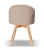 Krzesło Welurowe Obrotowe SOUL jasny beż noga drewniana kolor dąb