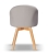 Krzesło Welurowe Obrotowe SOUL jasny szary noga drewniana kolor dąb
