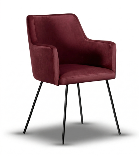 krzesło tapicerowane BARI noga cienka czarna