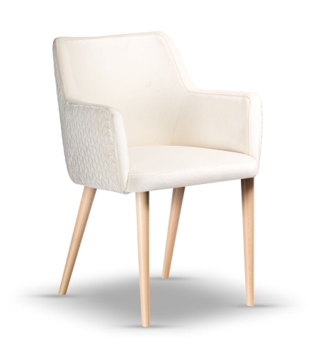 krzesło tapicerowane BARI noga drewniana