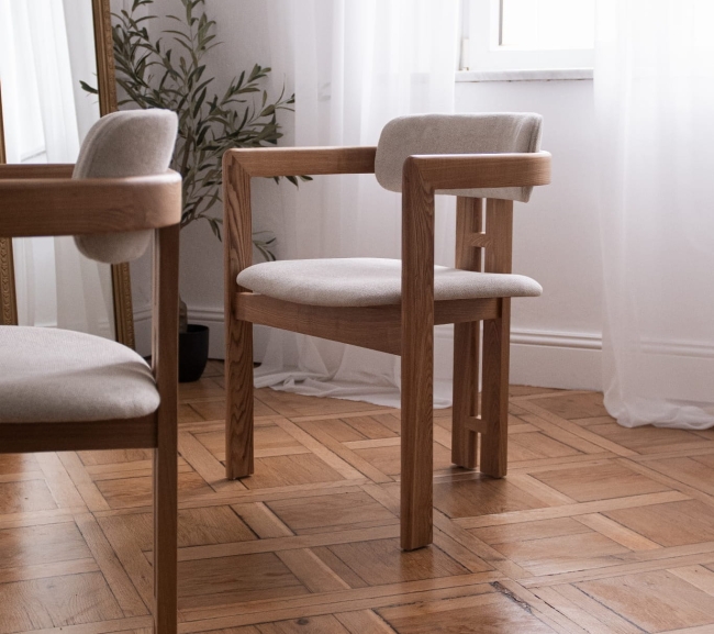 Krzesło Drewniane Tapicerowane LUGO-2