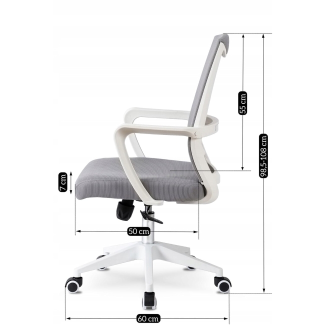 fotel obrotowy FK22-FX szary