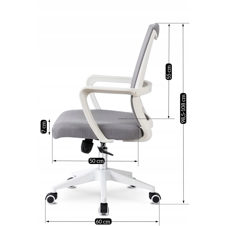 fotel obrotowy FK22-FX szary