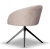 Krzesło Tapicerowane Obrotowe FLOW beżowe metalowa obrotnica slim