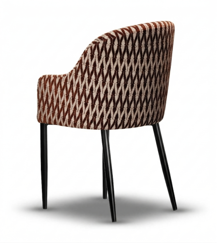 krzesło tapicerowane z podłokietnikiem AMY-2 noga czarna