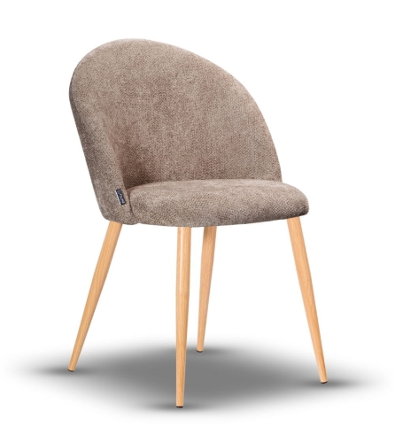 Krzesło Tapicerowane SOUL noga metal dąb