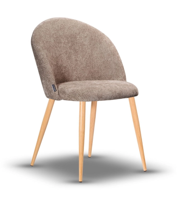 Krzesło Tapicerowane SOUL noga metal dąb