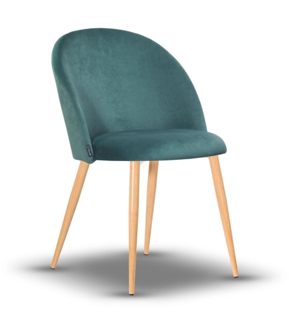 Krzesło Tapicerowane SOUL noga metal dąb