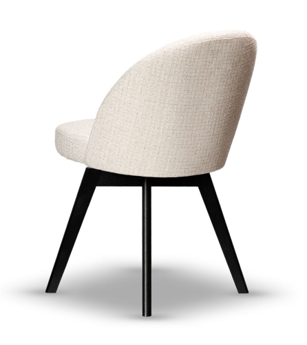 Krzesło Tapicerowane Obrotowe SOUL PLUS noga drewniana czarna