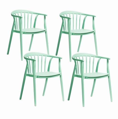 Zestaw 4szt. Krzesło Ogrodowe RIVA miętowe