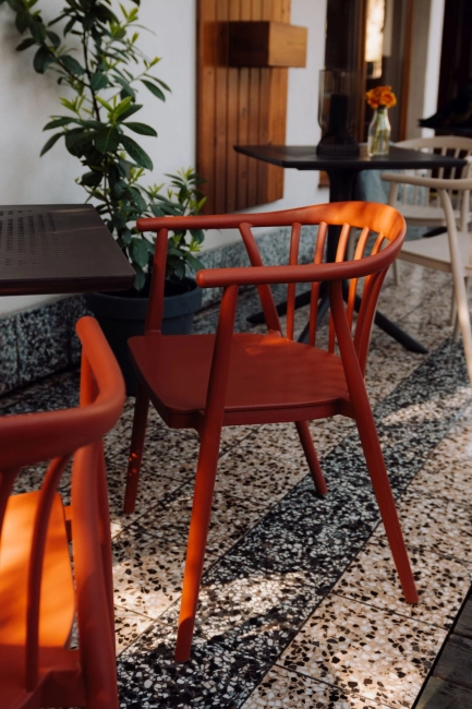 Zestaw 4szt. Krzesło Ogrodowe RIVA coral