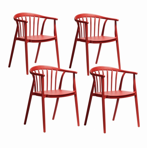 Zestaw 4szt. Krzesło Ogrodowe RIVA coral