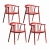 Zestaw 4szt. Krzesło Ogrodowe RIVA coral